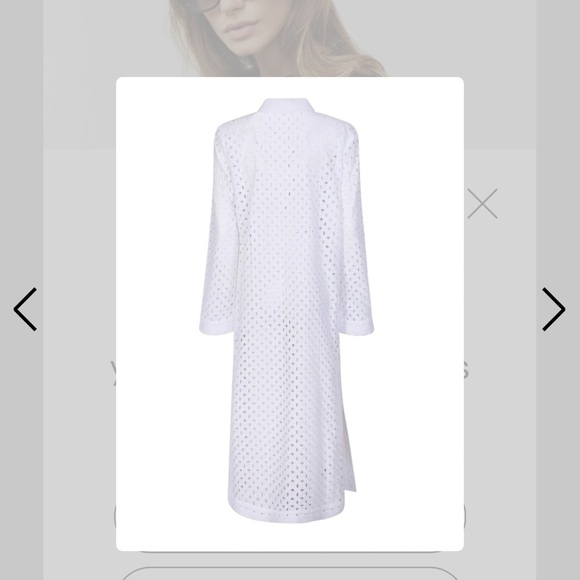 Tory Burch NWT Elegant White Eyelet Midi Length Tunic - Picture 2 of 10